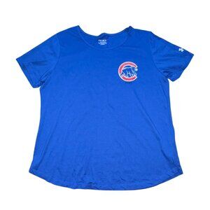 Under Armour Women's HeatGear Loose Fit MLB Chicago Cubs T-Shirt-XL-GUC